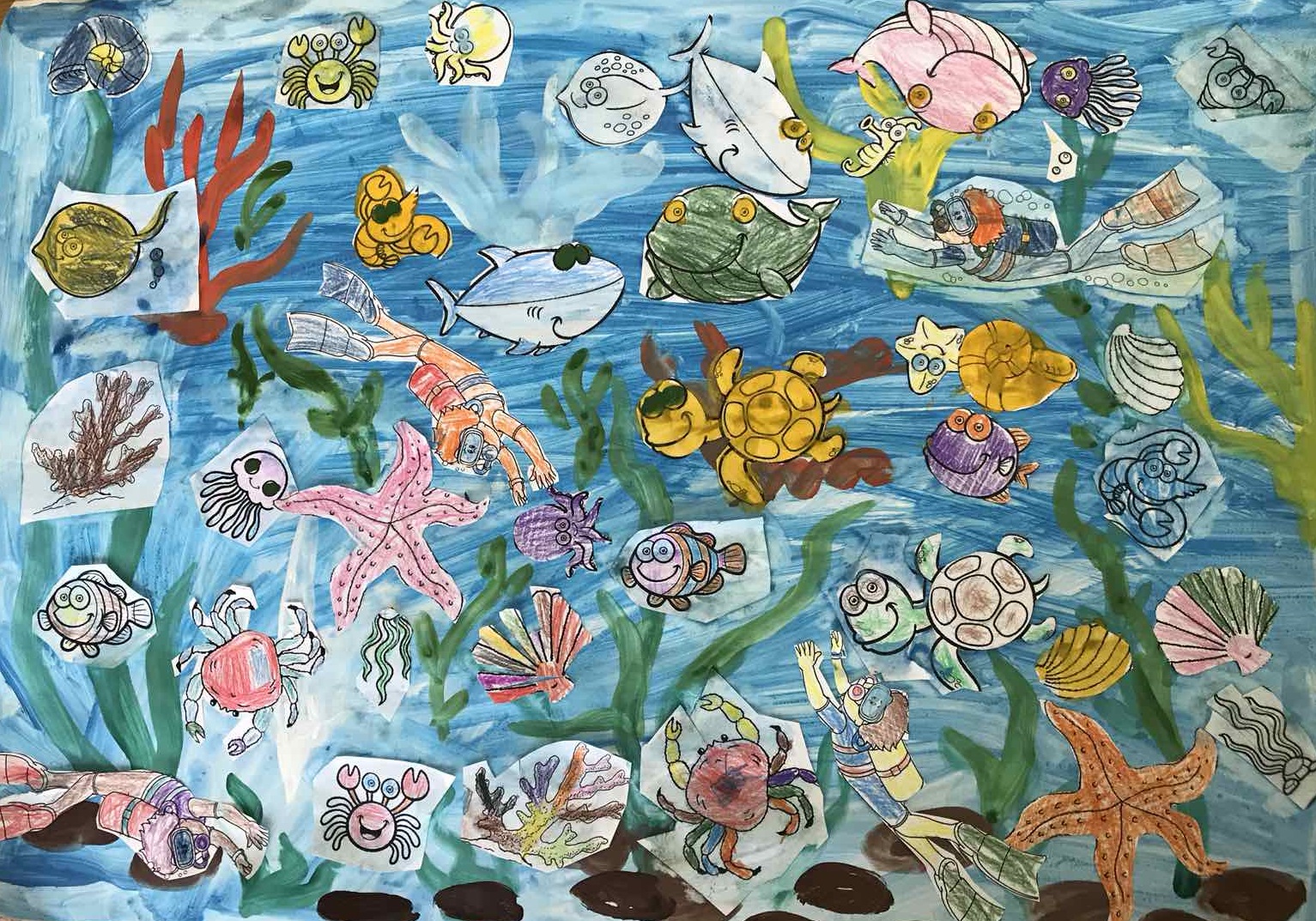 Живой мир морей и океанов подготовительная. Подводный мир для дошкольников. Подводные обитатели для детей. Коллаж подводный мир. Морской мир для детей детского сада.